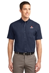 Short Sleeve Button Down Shirt - Navy Tall